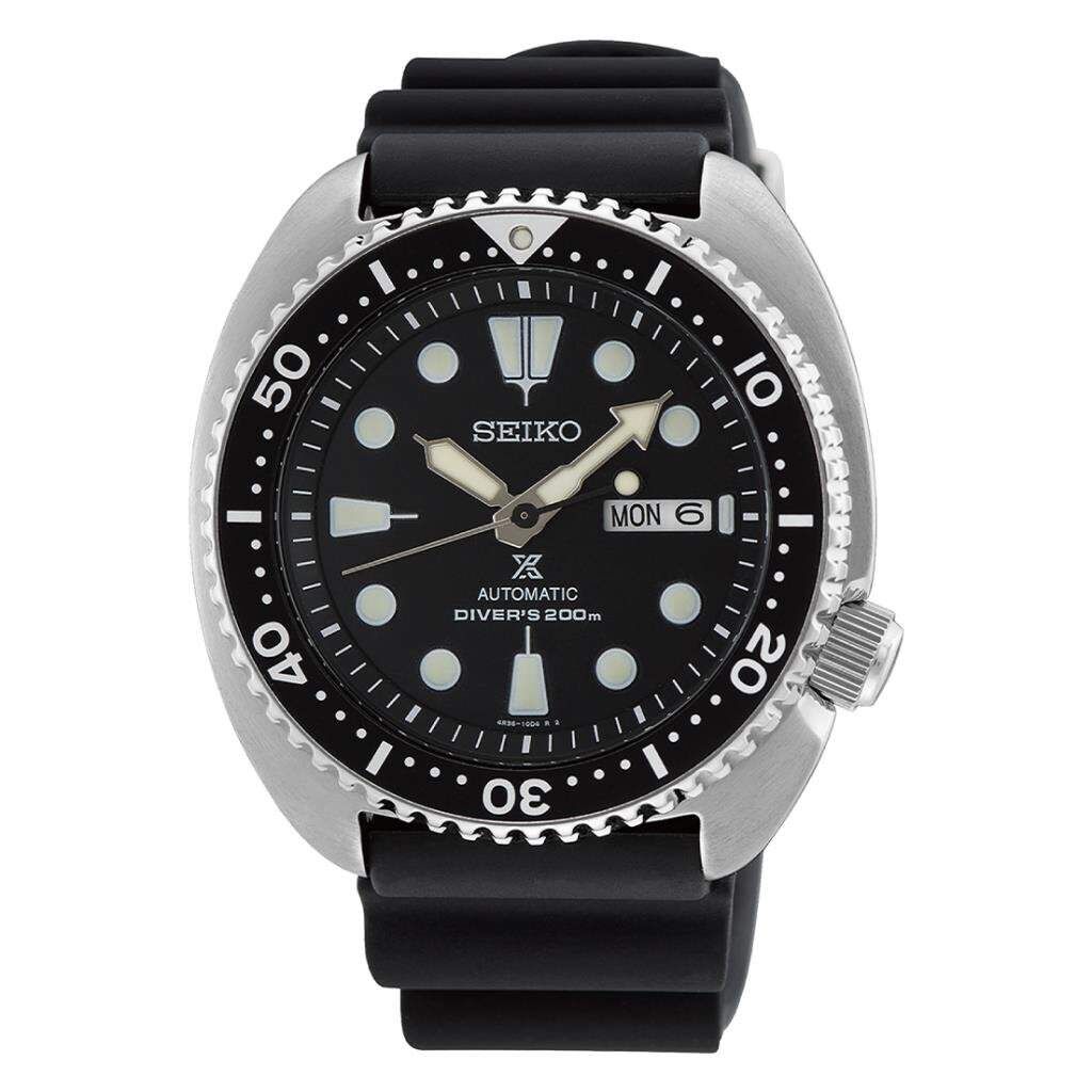 Seiko Prospex SRPE93K1 Turtle Otomatik Dalgıçlar 200M Siyah Kadran Siyah Kauçuk Kayış